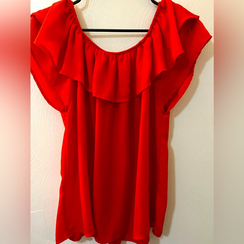Red flowing EyeShadow shirt